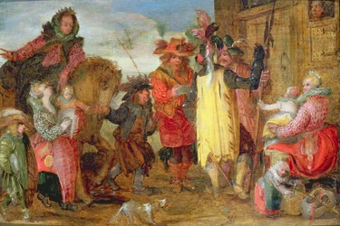 Jeanne de Flandres going to deliver prisoners